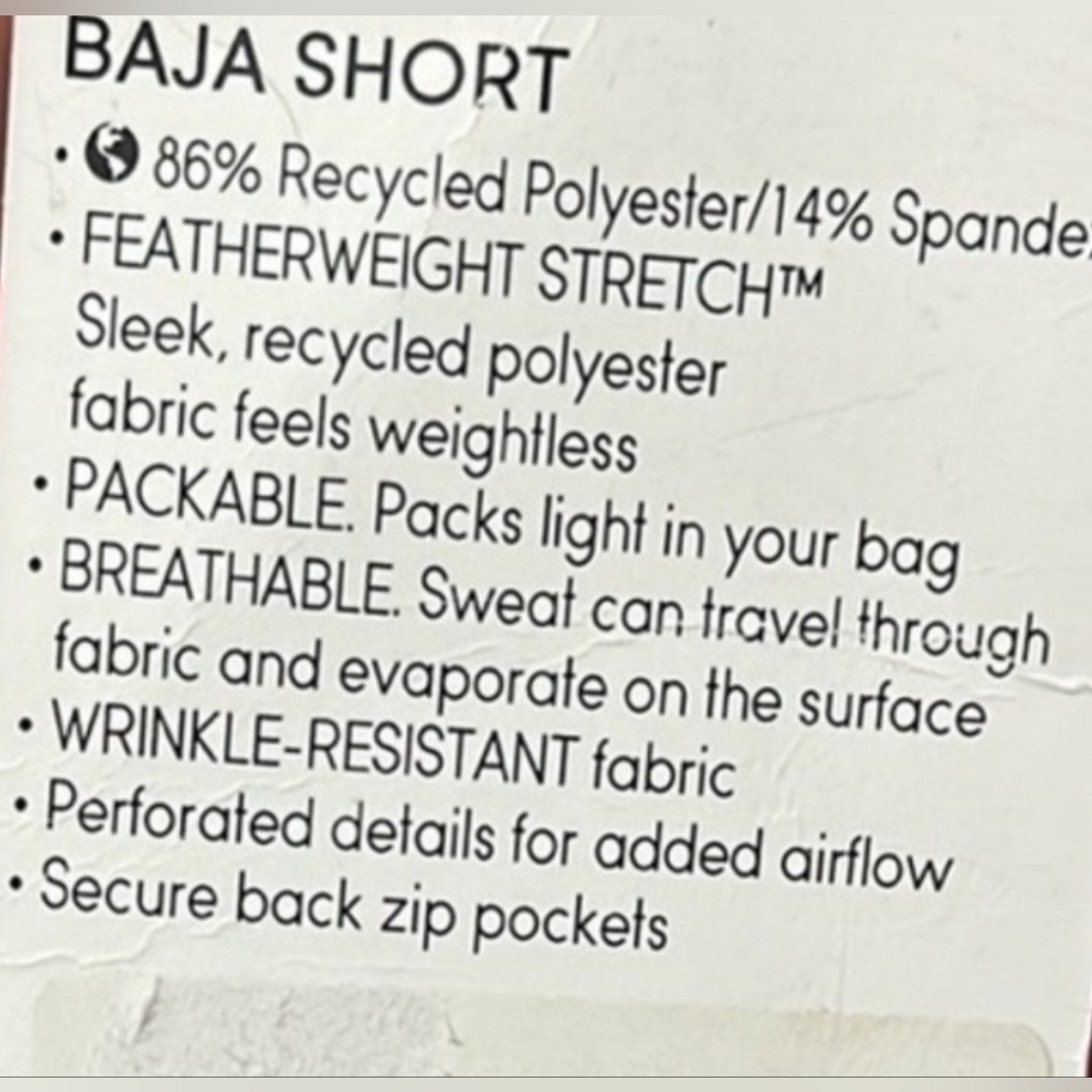 Athleta "Baja Short" Laser Cut Perforated Hibuscus Red Athletic | Women's Size 2 - Picture 8 of 9